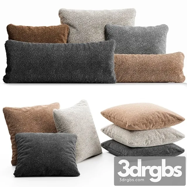 Boucle Pillow Set 3D Model Download Boucle Pillow Set 3D Model Download