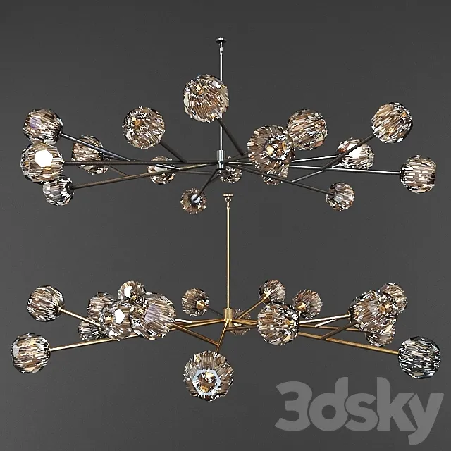 BOULE DE CRISTAL ROUND CHANDELIER 3D Model