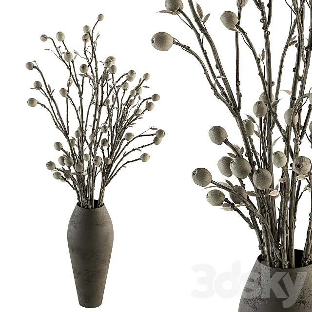 Bouquet 32 – Dried Plant Papavet Bouquet 3D Model Bouquet 32 – Dried Plant Papavet Bouquet 3D Model