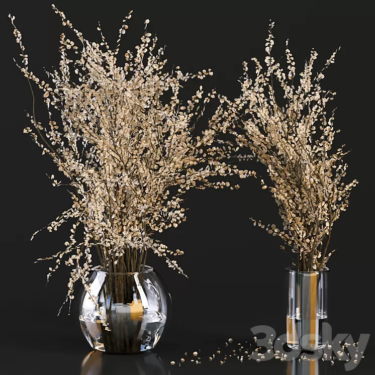 Bouquet Collection 05 – Linen Chest Herringbone in Glass Vases 3D Model Bouquet Collection 05 – Linen Chest Herringbone in Glass Vases 3D Model