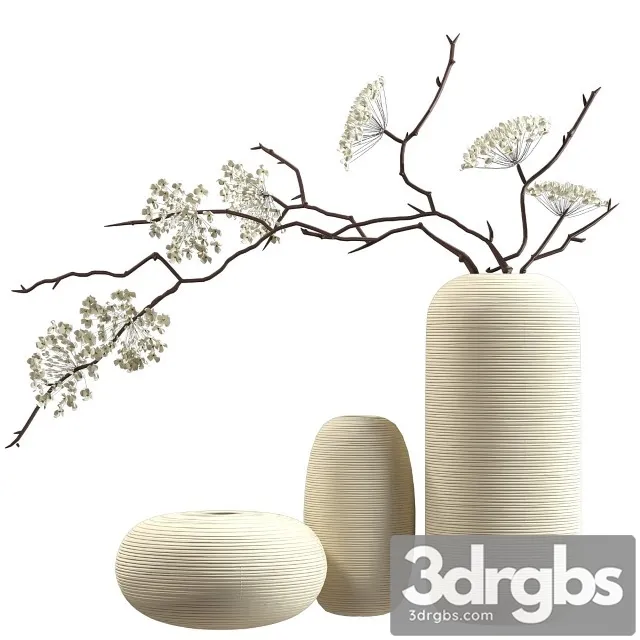 Bouquet Flowering Branches Ceramic Vases 3D Model Download Bouquet Flowering Branches Ceramic Vases 3D Model Download