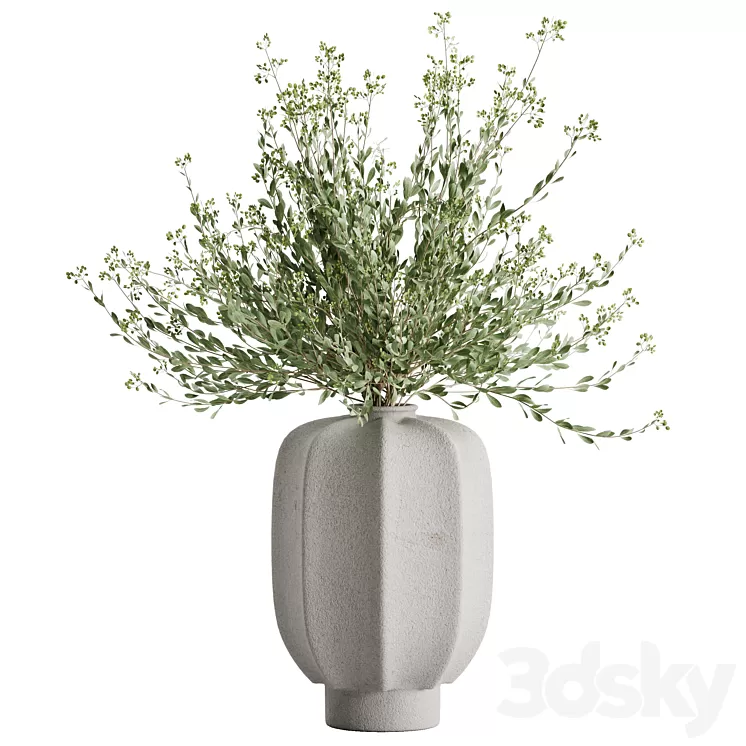 Bouquet green 02 3D Model Free Download