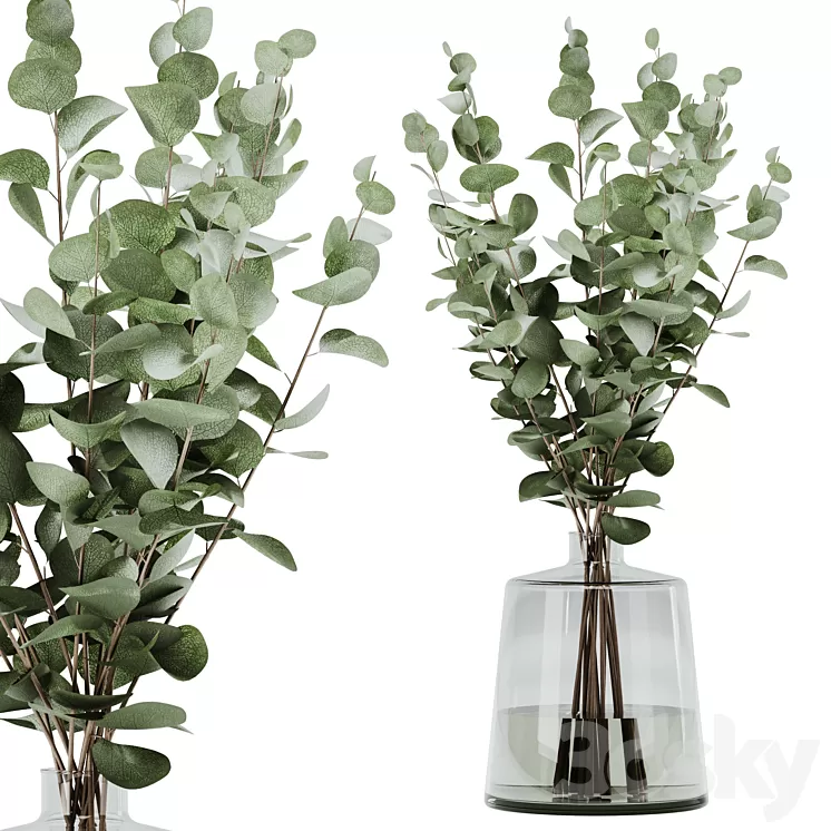 Bouquet green 04 3D Model Free Download