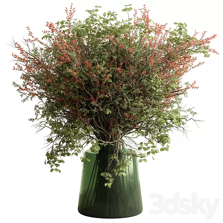 Bouquet – Green Branch 115 3D Model Free Download