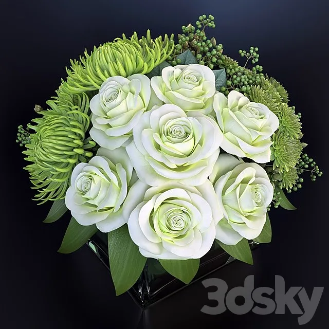 Bouquet “green fantasy” 3D Model Bouquet “green fantasy” 3D Model