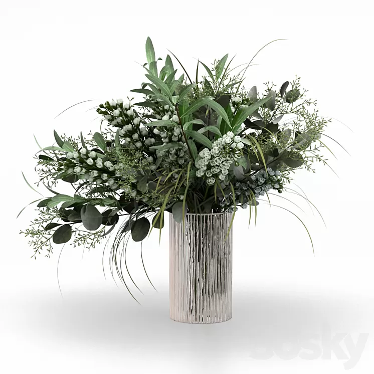 Bouquet in a vase. 3D Model