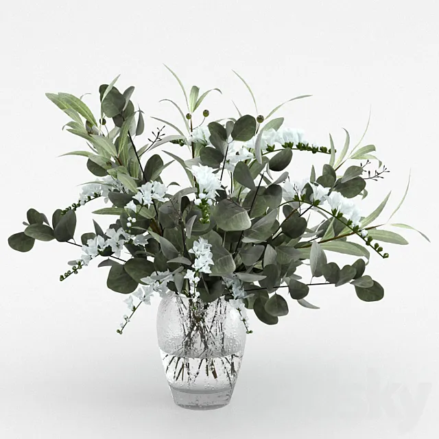 Bouquet in a vase 3DModel Bouquet in a vase 3DModel