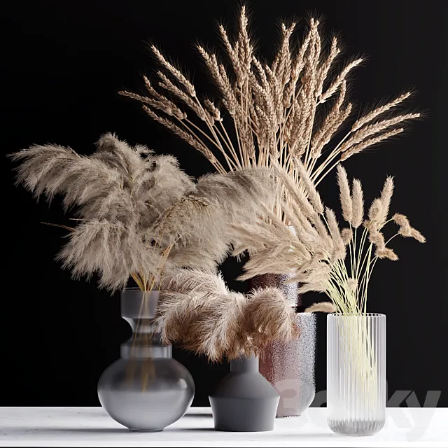 Bouquet in a vase 85 3D Model Bouquet in a vase 85 3D Model