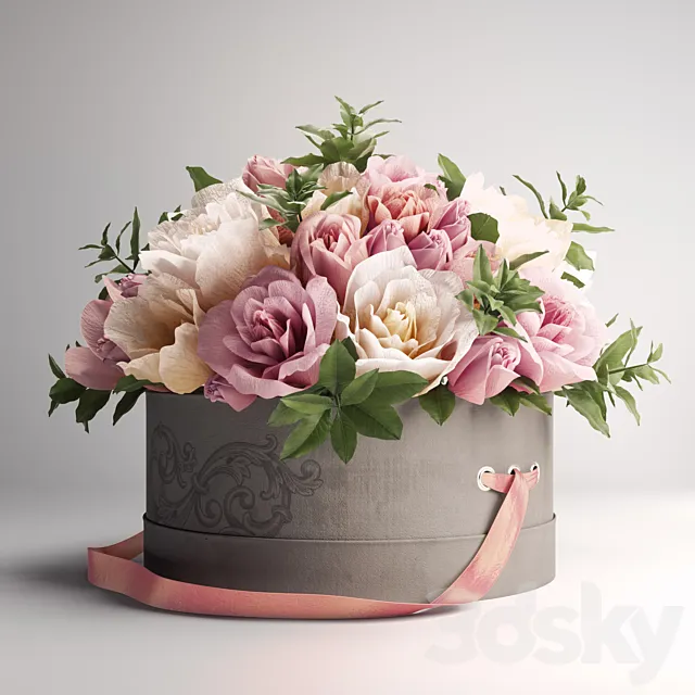 Bouquet in the Box 3DModel Bouquet in the Box 3DModel