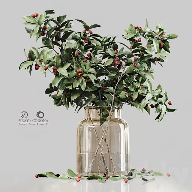 Bouquet Indoor Plants 01 3DModel Bouquet Indoor Plants 01 3DModel