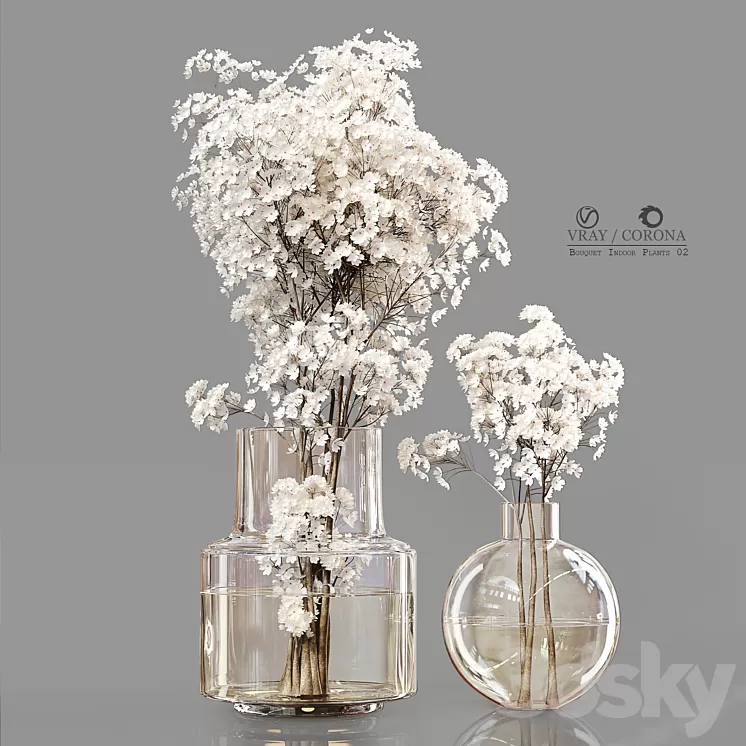 Bouquet Indoor Plants 02 3D Model Bouquet Indoor Plants 02 3D Model