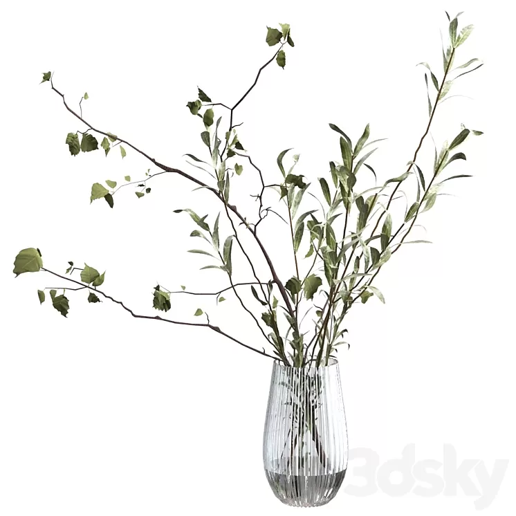 Bouquet of branches 3D Model Free Download