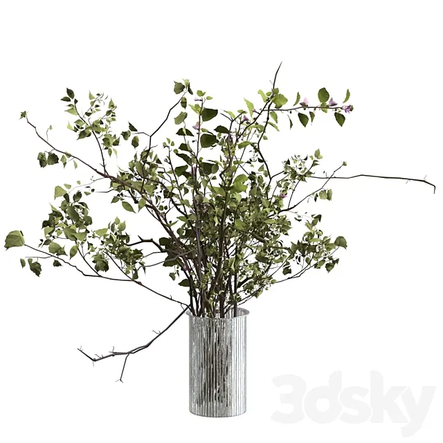 Bouquet of branches and flowers 3D Model Bouquet of branches and flowers 3D Model