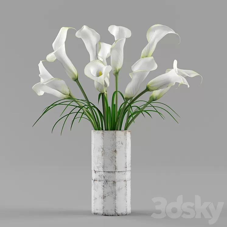 Bouquet of callas 3D Model Bouquet of callas 3D Model