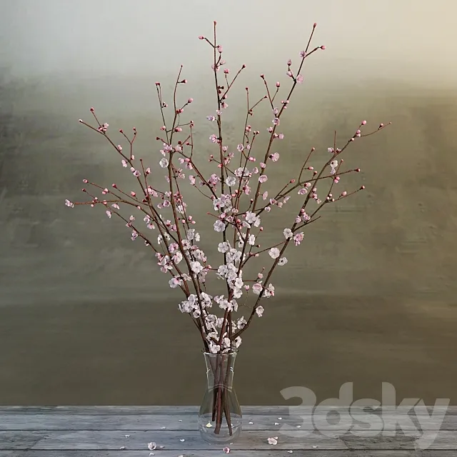 bouquet of cherry 3DModel bouquet of cherry 3DModel