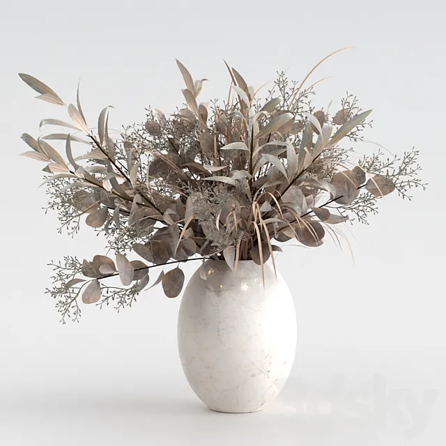 Bouquet of dried flowers 3D Model Bouquet of dried flowers 3D Model