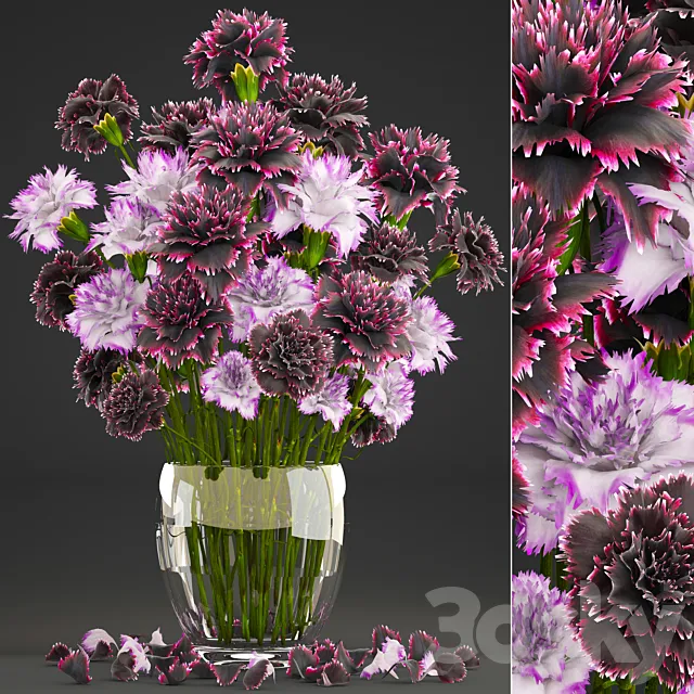 Bouquet of flowers 11. Carnation vase decor spring flowers 3D Model Bouquet of flowers 11. Carnation vase decor spring flowers 3D Model