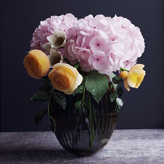 Bouquet of flowers 6 3D Model Bouquet of flowers 6 3D Model