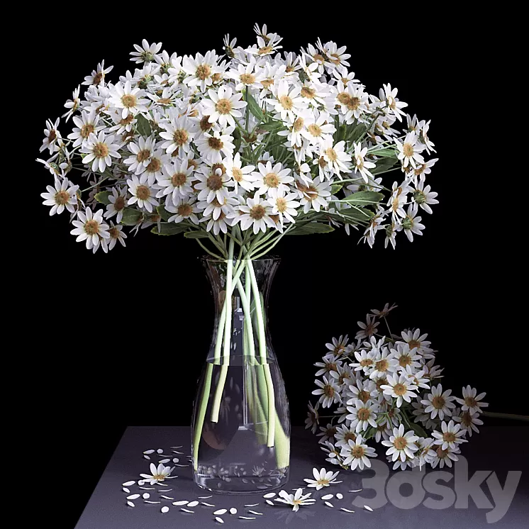 Bouquet of flowers in a vase 18 3D Model