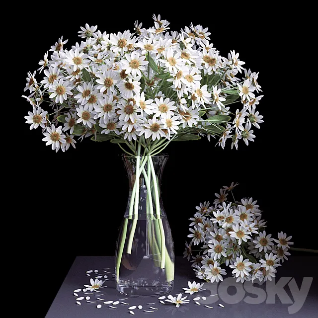 Bouquet of flowers in a vase 18 3DModel