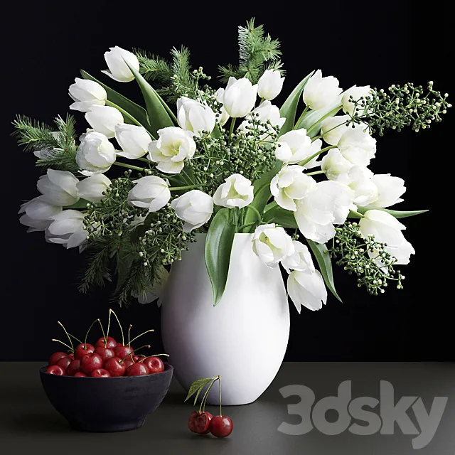 Bouquet of flowers in a vase 25 3DModel Bouquet of flowers in a vase 25 3DModel