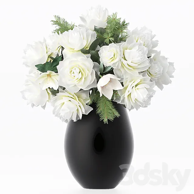 Bouquet of flowers in a vase 27 3D Model Bouquet of flowers in a vase 27 3D Model
