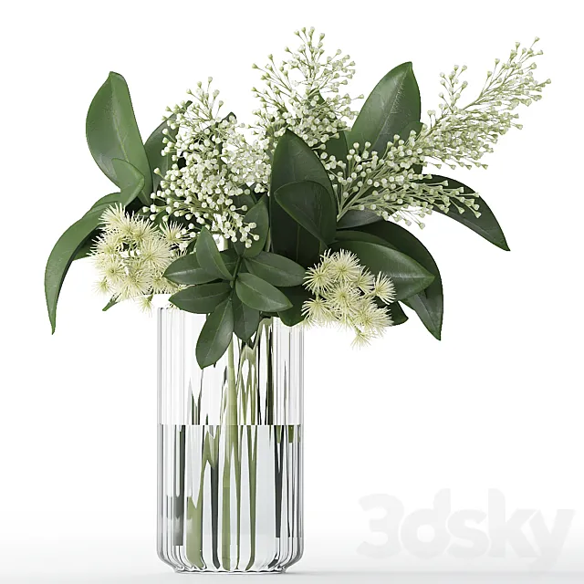 Bouquet of flowers in a vase 59 3D Model Bouquet of flowers in a vase 59 3D Model