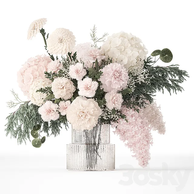 Bouquet of flowers. Set 391. 3D Model
