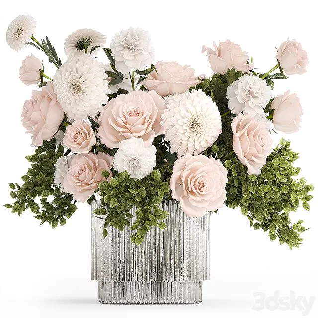 Bouquet of flowers. Set 393 3D Model