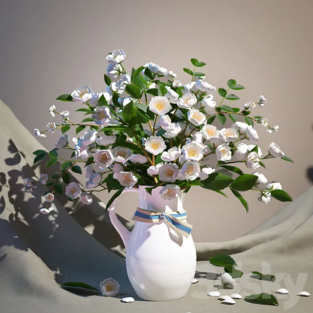 Bouquet of jasmine 3D Model Bouquet of jasmine 3D Model