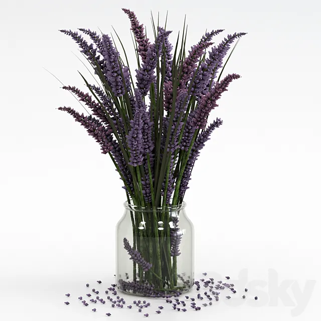 Bouquet of lavender. 3D Model Bouquet of lavender. 3D Model
