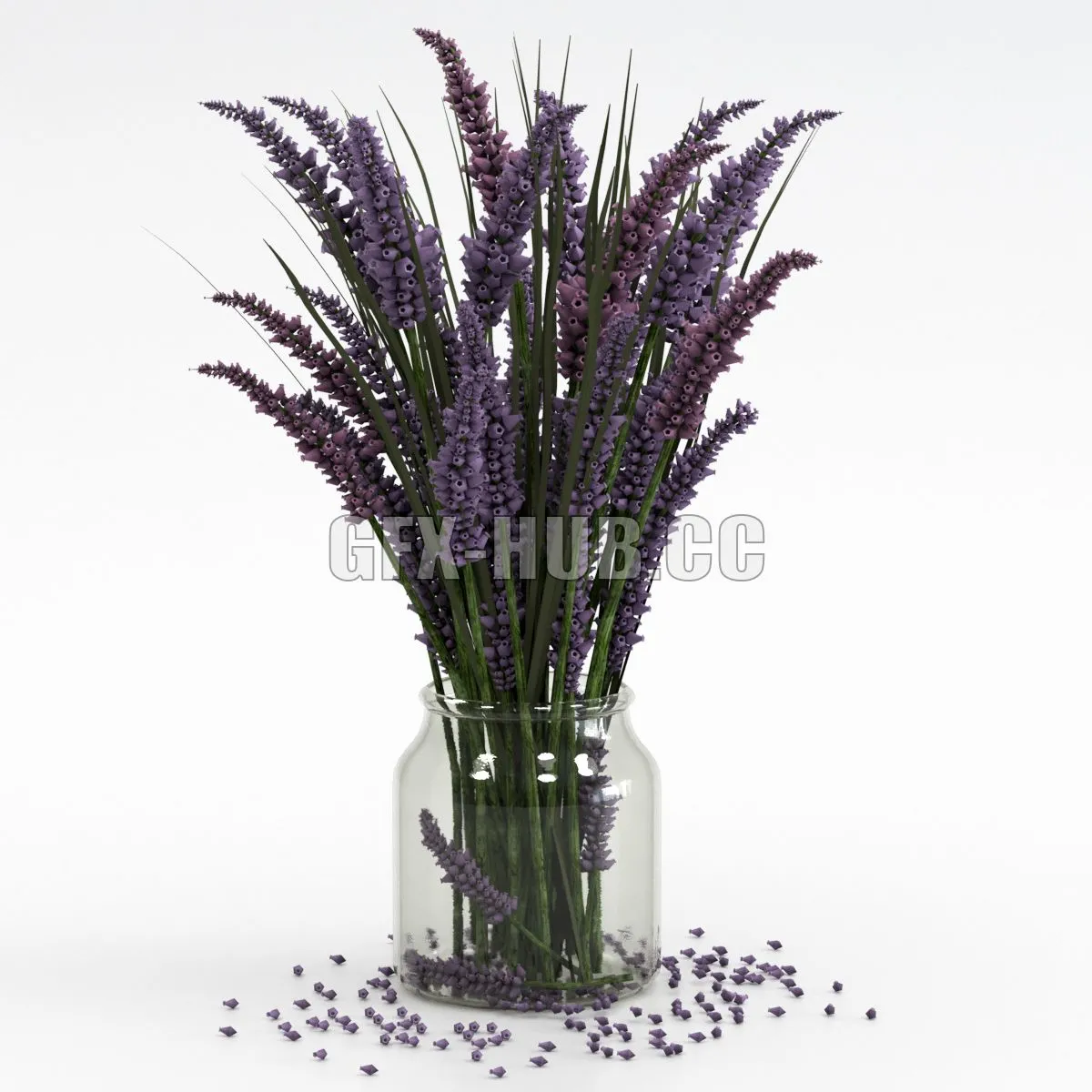 Bouquet of lavender 3D Model Bouquet of lavender 3D Model