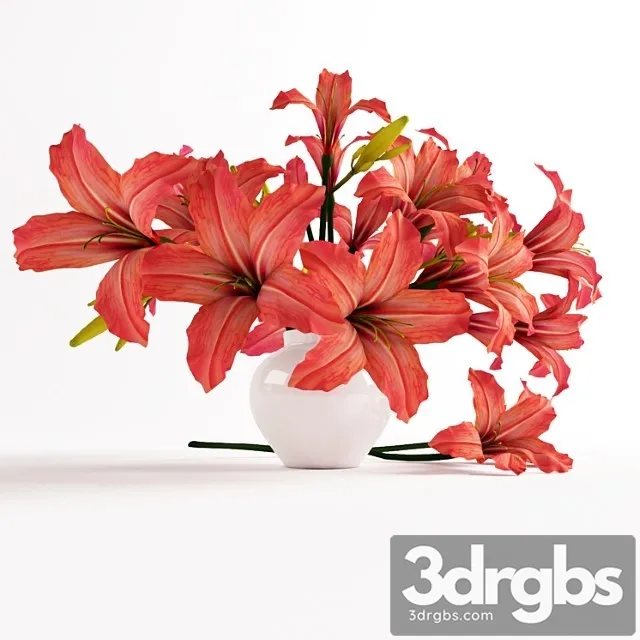 Bouquet Of Orange Lilies 3D Model Download Bouquet Of Orange Lilies 3D Model Download