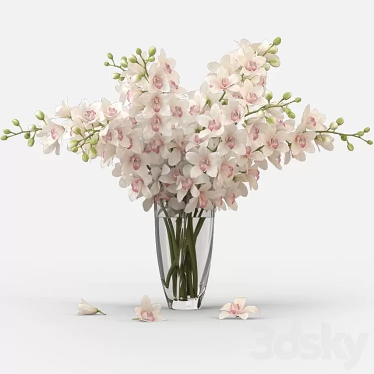 Bouquet of orchids 3D Model Bouquet of orchids 3D Model