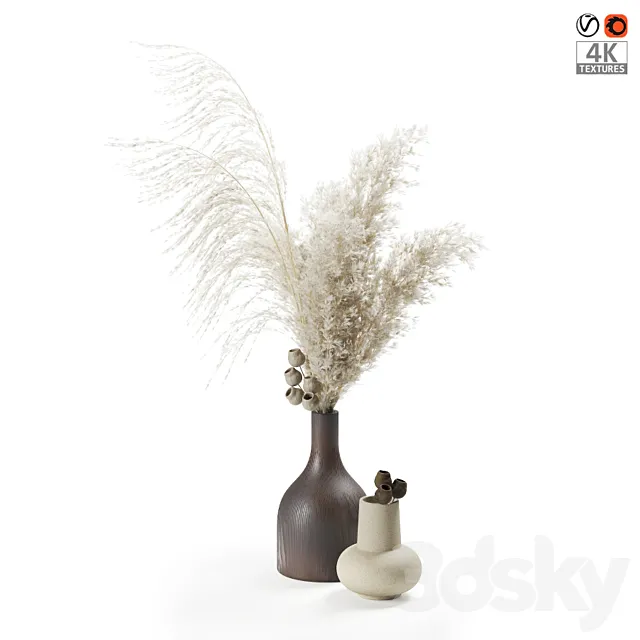 Bouquet of pampas grass 3DModel Bouquet of pampas grass 3DModel