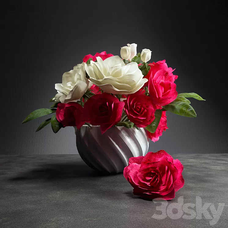 Bouquet of roses 3D Model Bouquet of roses 3D Model