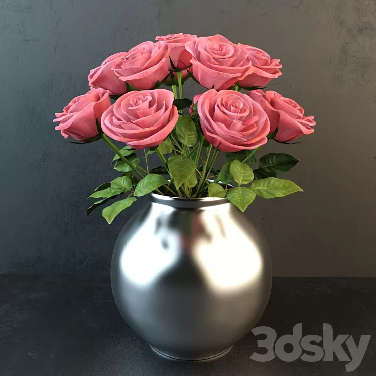 Bouquet of roses 3D Model