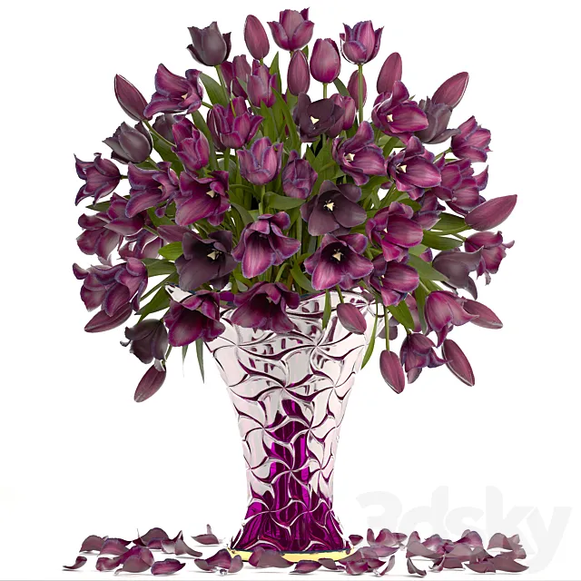 Bouquet of tulips 21. Tulips. spring flowers. vase. decor 3DModel Bouquet of tulips 21. Tulips. spring flowers. vase. decor 3DModel