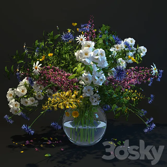 Bouquet of wildflowers 3DModel Bouquet of wildflowers 3DModel