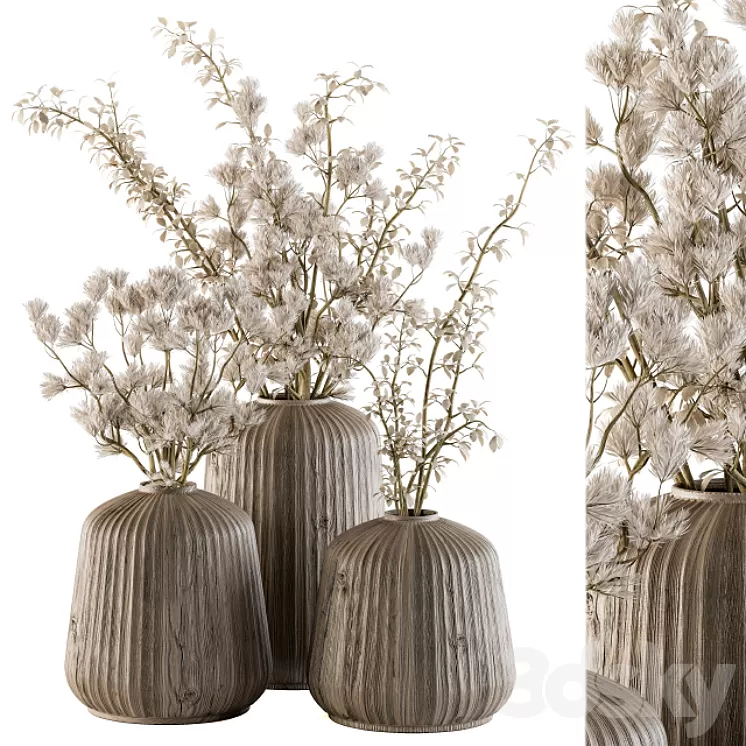 Bouquet Set 16 – Dried Plants 3D Model