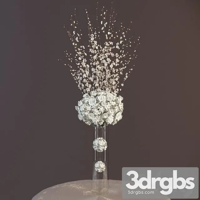 Bouquet V Stiekliannoi Vazie 3D Model Download Bouquet V Stiekliannoi Vazie 3D Model Download