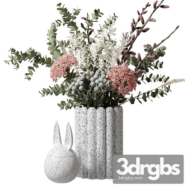 Bouquet With Eucalyptus and Flowers in a White Vaseinstagram 3D Model Download Bouquet With Eucalyptus and Flowers in a White Vaseinstagram 3D Model Download