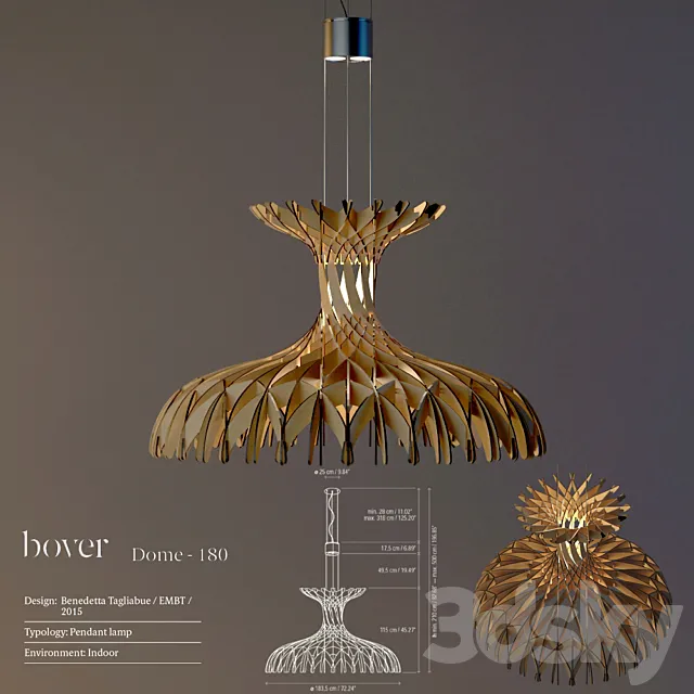 Bover Pendant Dome 180 Chandelier – Design by Benedetta Tagliabue – 3DModel Bover Pendant Dome 180 Chandelier – Design by Benedetta Tagliabue – 3DModel