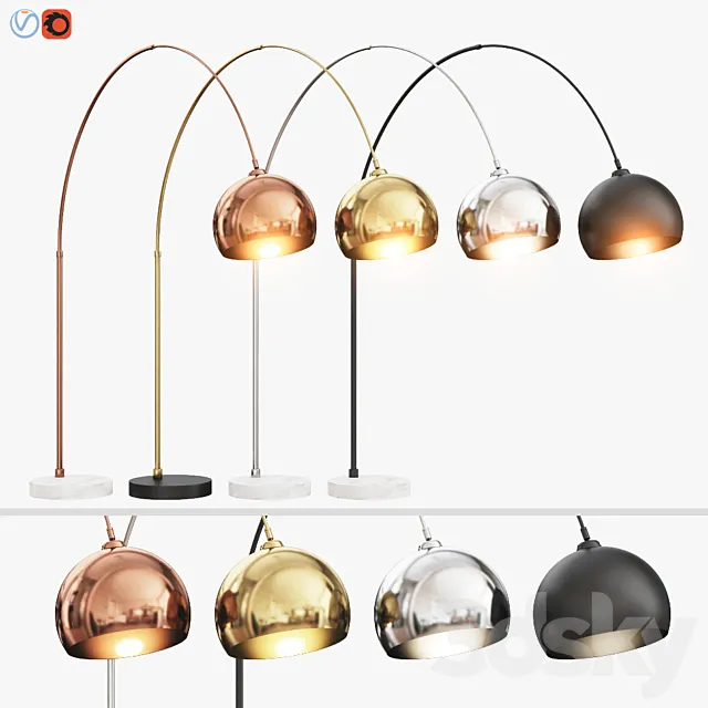 Bow Large Floor Lamp Made 3DModel