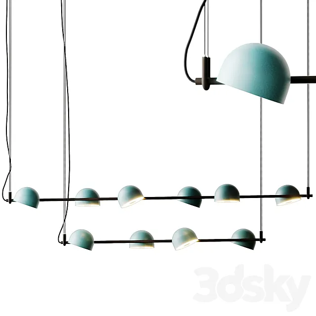 BOWEE LINEAR PENDANT from Werner Aisslinger 3D Model BOWEE LINEAR PENDANT from Werner Aisslinger 3D Model