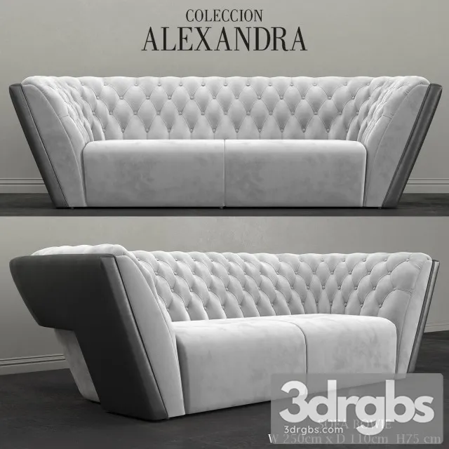 Bowie Alexandra Sofa 3D Model Download
