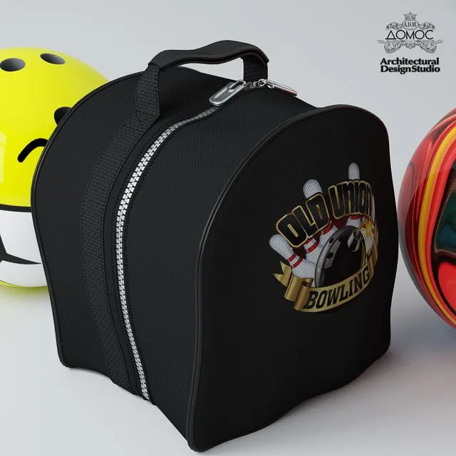 Bowling bag & balls 3D Model