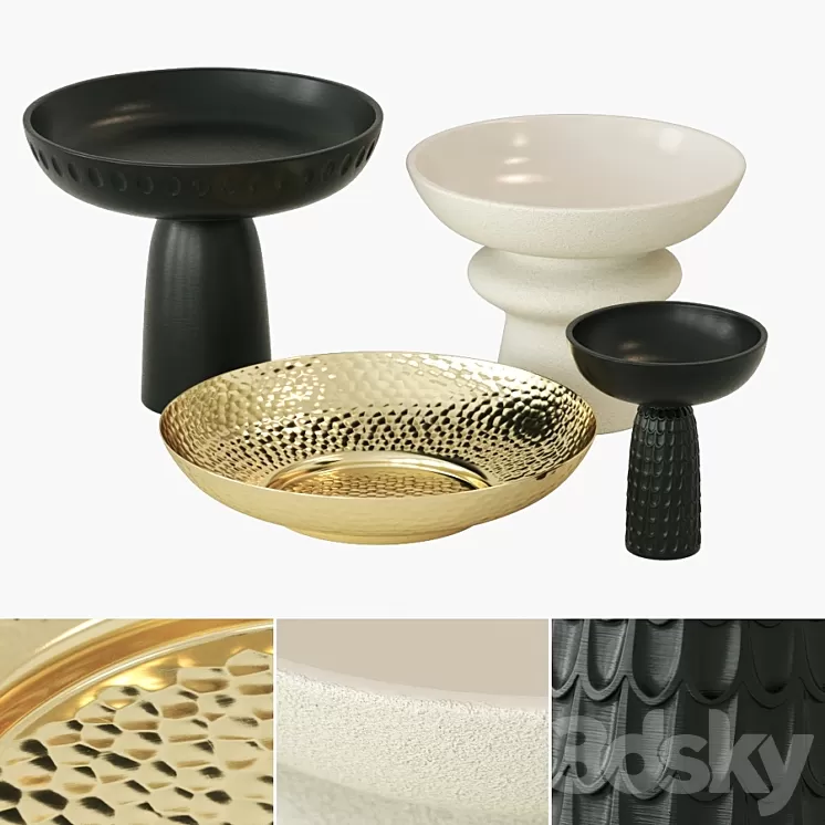 Bowls from Zanat and H&M Home 3D Model