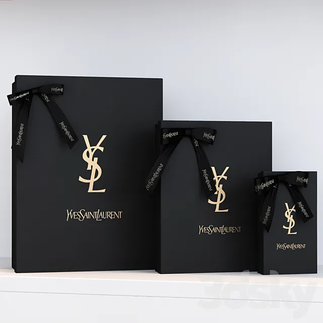 Boxes of Yves Saint Laurent 3DModel Boxes of Yves Saint Laurent 3DModel
