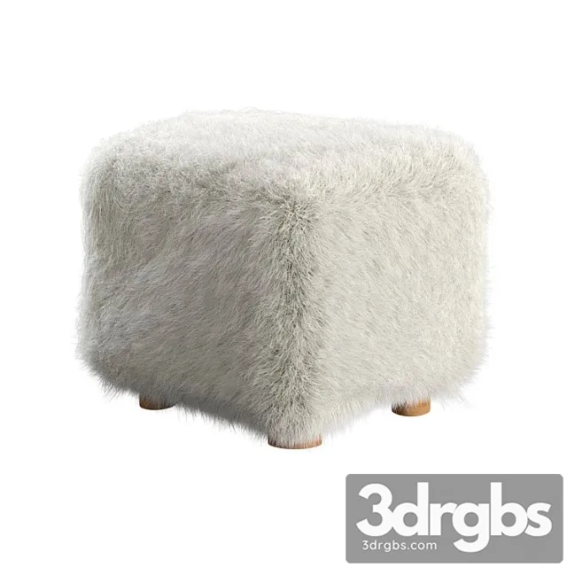 Bozzi mongolian sheepskin ottoman cb2 Bozzi mongolian sheepskin ottoman cb2
